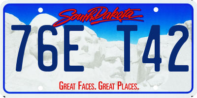 SD license plate 76ET42