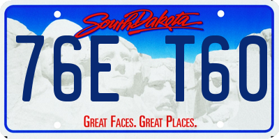 SD license plate 76ET60