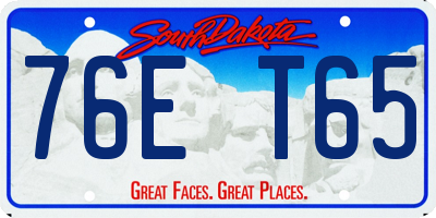 SD license plate 76ET65