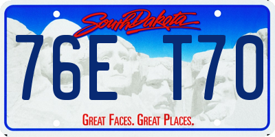 SD license plate 76ET70