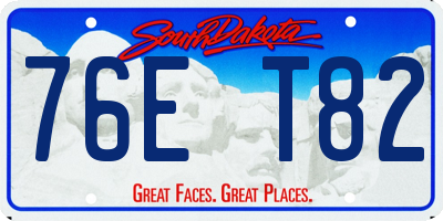 SD license plate 76ET82