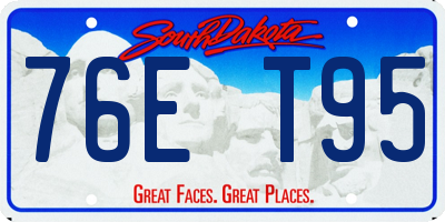 SD license plate 76ET95