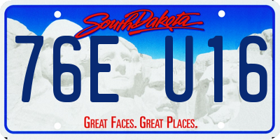 SD license plate 76EU16