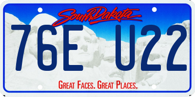 SD license plate 76EU22