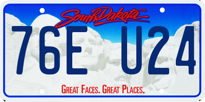 SD license plate 76EU24