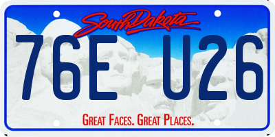 SD license plate 76EU26