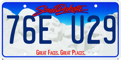 SD license plate 76EU29