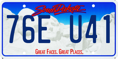 SD license plate 76EU41