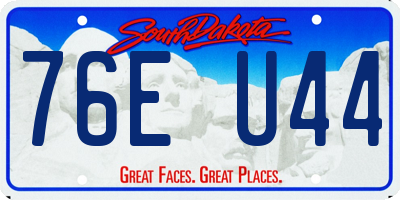SD license plate 76EU44