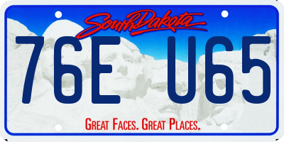 SD license plate 76EU65