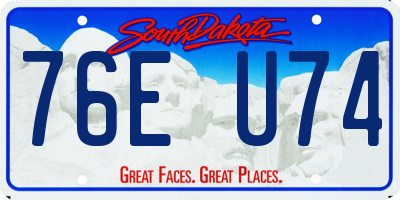 SD license plate 76EU74