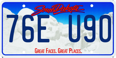 SD license plate 76EU90