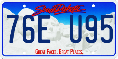 SD license plate 76EU95