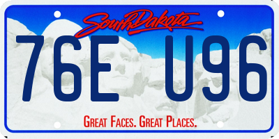 SD license plate 76EU96