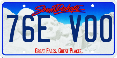 SD license plate 76EV00