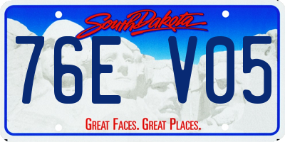 SD license plate 76EV05