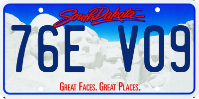 SD license plate 76EV09