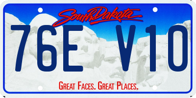 SD license plate 76EV10