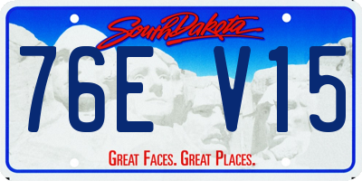 SD license plate 76EV15