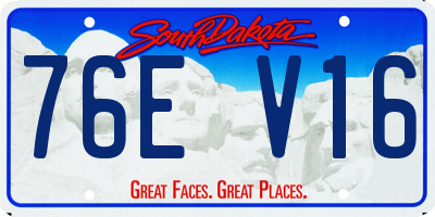 SD license plate 76EV16