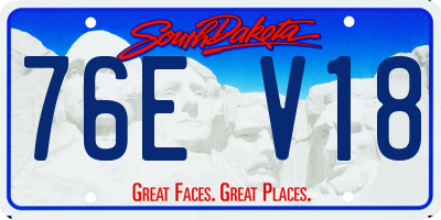 SD license plate 76EV18