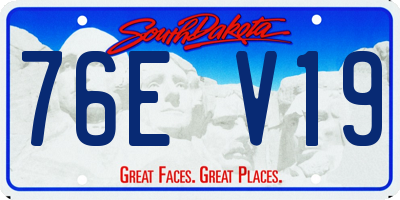 SD license plate 76EV19
