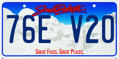SD license plate 76EV20