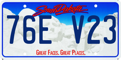 SD license plate 76EV23