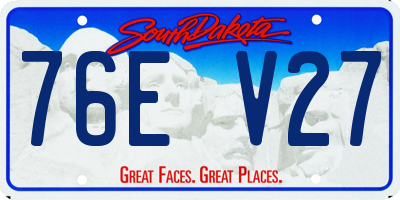 SD license plate 76EV27