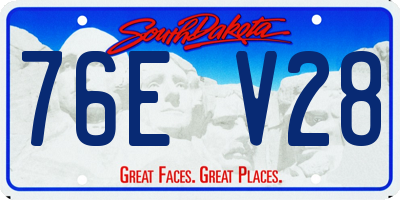 SD license plate 76EV28