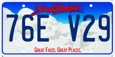 SD license plate 76EV29