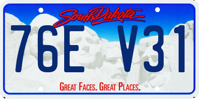 SD license plate 76EV31