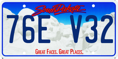 SD license plate 76EV32