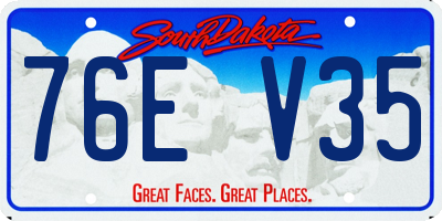 SD license plate 76EV35