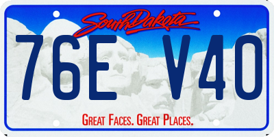 SD license plate 76EV40