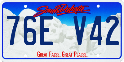 SD license plate 76EV42