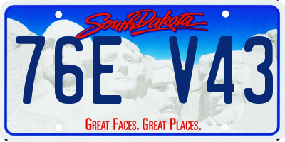 SD license plate 76EV43
