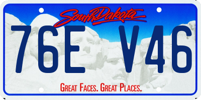SD license plate 76EV46