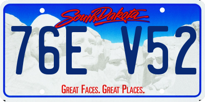 SD license plate 76EV52