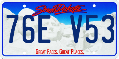 SD license plate 76EV53