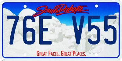 SD license plate 76EV55
