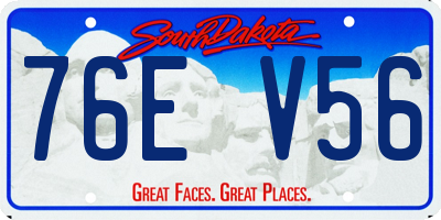SD license plate 76EV56