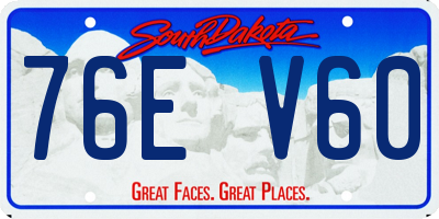 SD license plate 76EV60