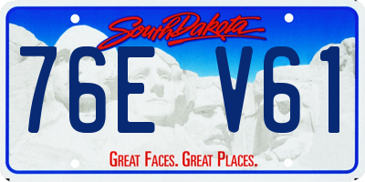 SD license plate 76EV61