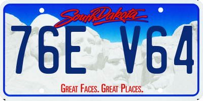 SD license plate 76EV64