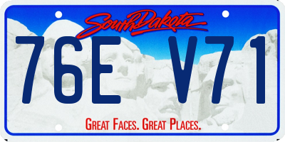 SD license plate 76EV71
