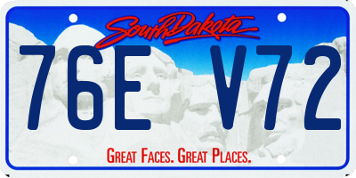 SD license plate 76EV72
