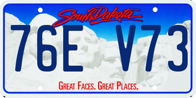 SD license plate 76EV73