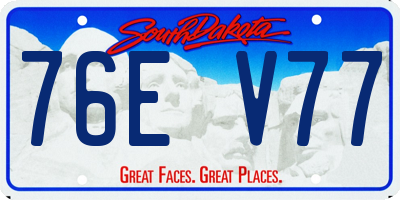 SD license plate 76EV77