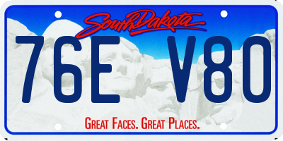 SD license plate 76EV80